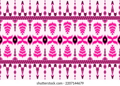 Illustration geometric ikat ethnic pattern design,ikat ethnic pattern black pink colors concept,ikat ethnic pattern style idea for wallpaper,ornaments,decorative,print,fabric, textile,background,cover