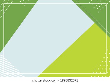 illustration of Geometric mosaic pattern frame