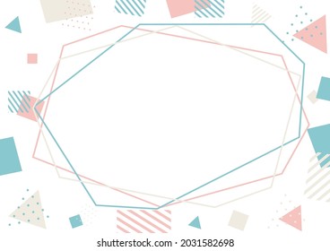 illustration of Geometric pattern frame