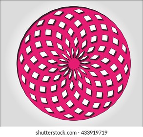 Illustration geometric shapes of the circles and ellipses