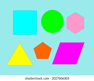 Illustration Geometric Shapes Math Subject Stock Vector (Royalty Free ...