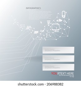 illustration geometric technology vector for Abstract business infographic  background