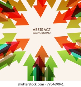 Illustration of Geometrical abstract background with arrows.