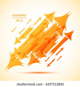 Illustration of Geometrical abstract background with random shapes.