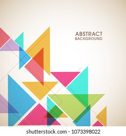 Illustration of Geometrical abstract background vector with triangles.