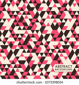 Illustration of Geometrical abstract background vector with triangles.
