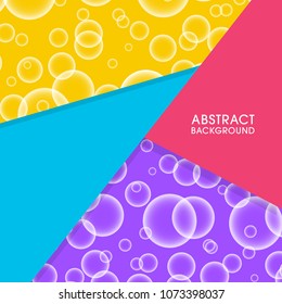 Illustration of Geometrical abstract background vector with bubbles.