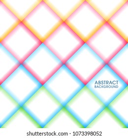 Illustration of Geometrical abstract background vector with colorful squares.