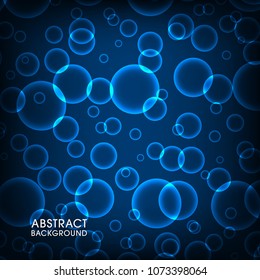 Illustration of Geometrical abstract background vector with bubbles.