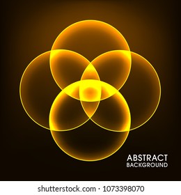 Illustration of Geometrical abstract background vector with bubbles.