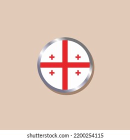 Ilustración de la plantilla de bandera de Georgia