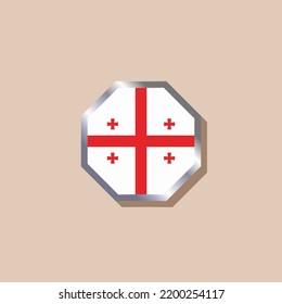 Illustration of Georgia flag Template