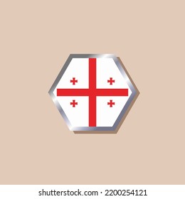 Illustration of Georgia flag Template