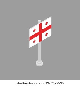 Illustration of Georgia flag Template