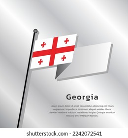 Ilustración de la plantilla de bandera de Georgia