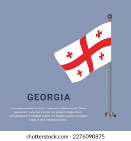 Illustration of Georgia flag Template