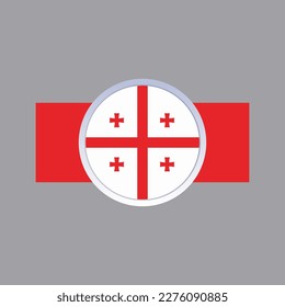 Ilustración de la plantilla de bandera de Georgia
