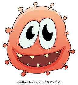 Illustration of a germ bug on white