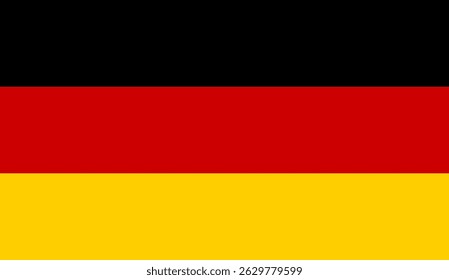 Illustration of the German flag isolated on a transparent background. Vector illustration
