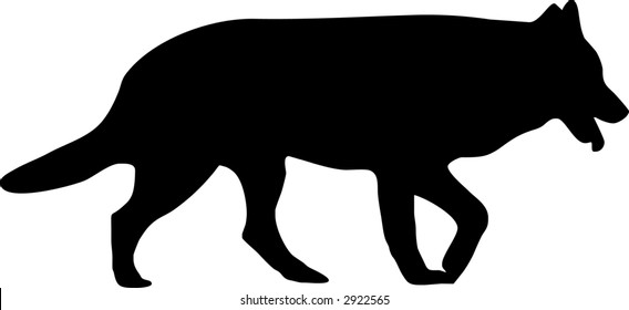 illustration of a german shepherd dog