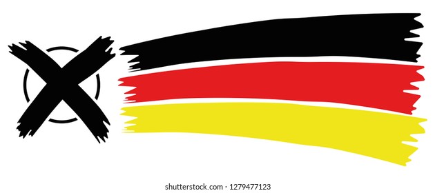 Illustration Germany Election Cross for the creative use in graphic design