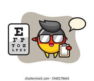 Illustration of germany flag badge mascot as a ophthalmology, cute style design for t shirt, sticker, logo element