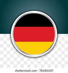illustration of germany flag with isolated transparent background