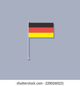 Ilustración de la plantilla de bandera de Alemania