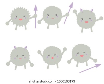 Illustration of germs and viruses.