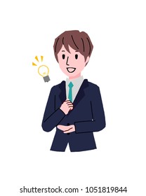 Illustration of a gesture businessman