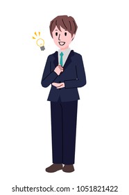 Illustration of a gesture businessman