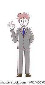 Illustration of a gesture businessman