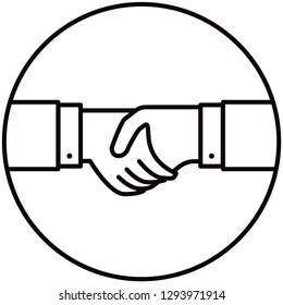 Illustration Gesture handshake icon