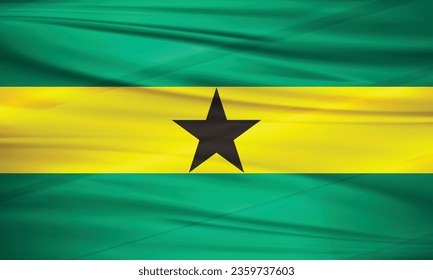 Illustration of Ghana Flag and Editable Vector of Ghana Country Flag
