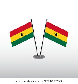 Illustration of Ghana flag Template