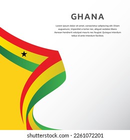 Illustration of Ghana flag Template