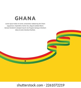 Illustration of Ghana flag Template