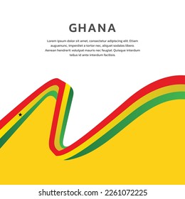 Illustration of Ghana flag Template