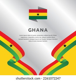 Illustration of Ghana flag Template