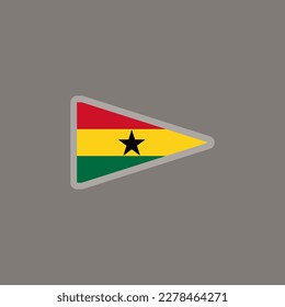 Illustration of Ghana flag Template