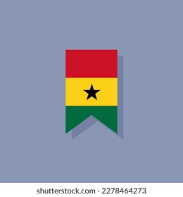 Ilustración de la plantilla de la bandera de Ghana