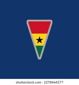 Ilustración de la plantilla de la bandera de Ghana