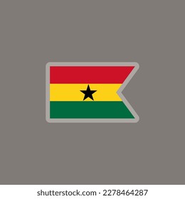 Illustration des ghana-Flaggenmusters