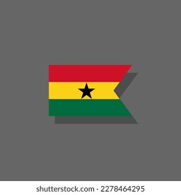 Ilustración de la plantilla de la bandera de Ghana