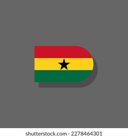 Illustration of Ghana flag Template