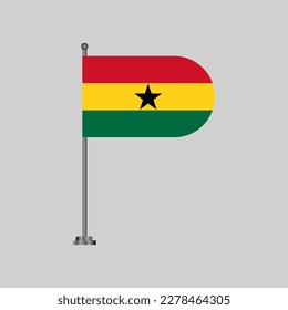 Illustration of Ghana flag Template