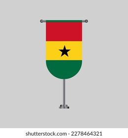Illustration of Ghana flag Template