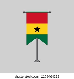 Illustration of Ghana flag Template
