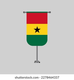 Ilustración de la plantilla de la bandera de Ghana