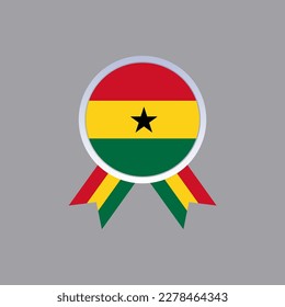 Illustration of Ghana flag Template